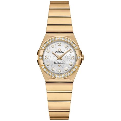 omega solid gold ladies watch